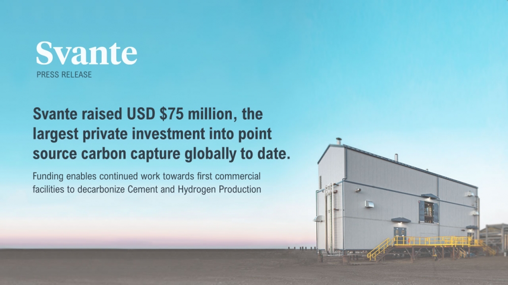 svante-raises-75-million-to-decarbonize-cement-and-hydrogen-production